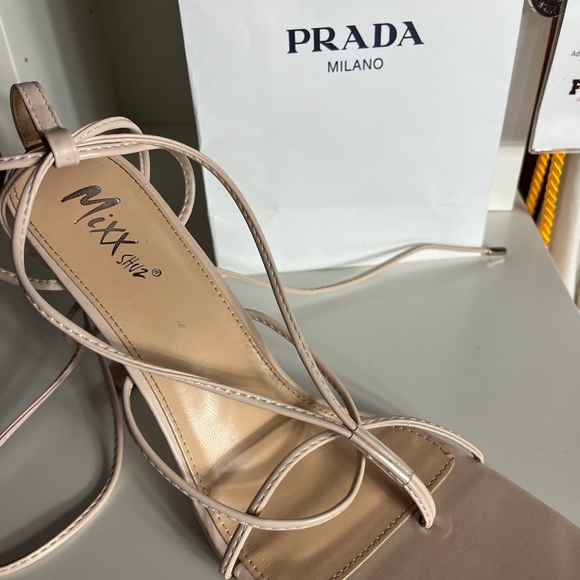 Nude Strappy High Heels - Picture 2 of 3